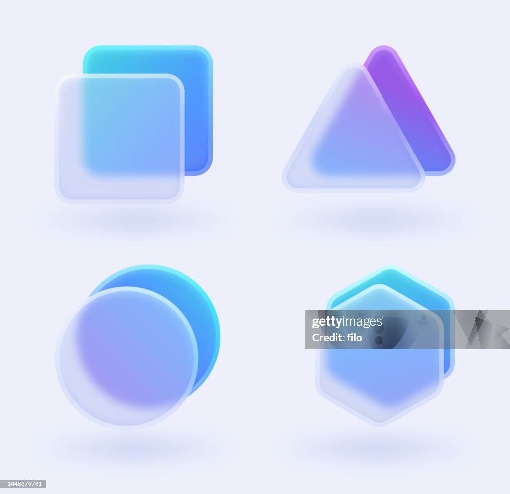 Transparent Shapes Icon and Symbol Design Elements