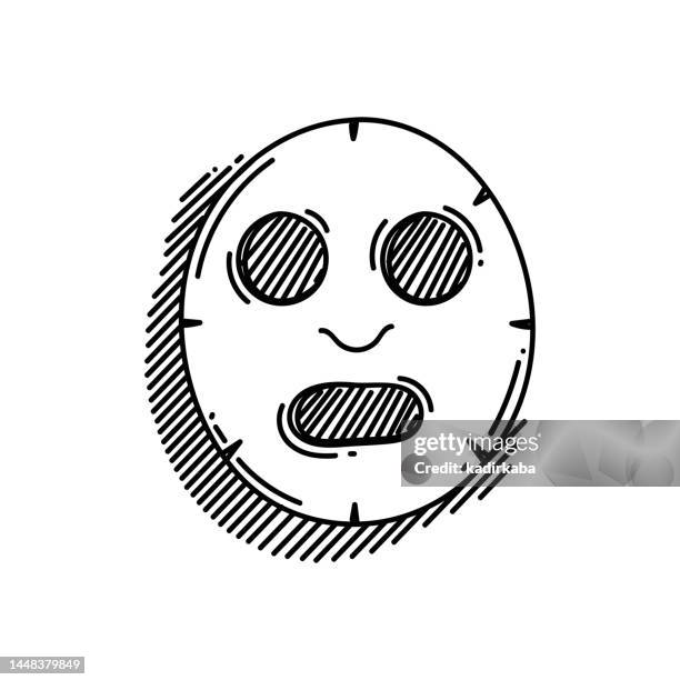 face mask line icon, sketch design, pixel perfect, editable stroke. beauty. - eyeshadow palette stock illustrations