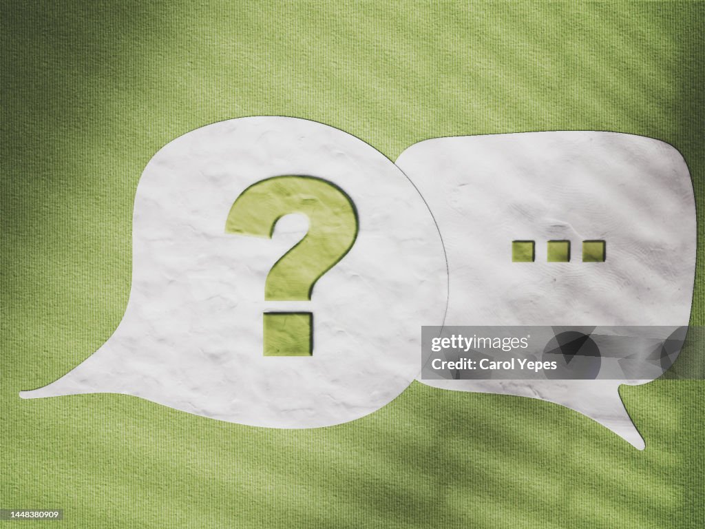 Question bubble and chatting bubble