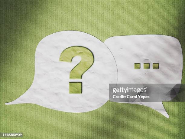 question bubble and chatting bubble - exclamation point stock pictures, royalty-free photos & images