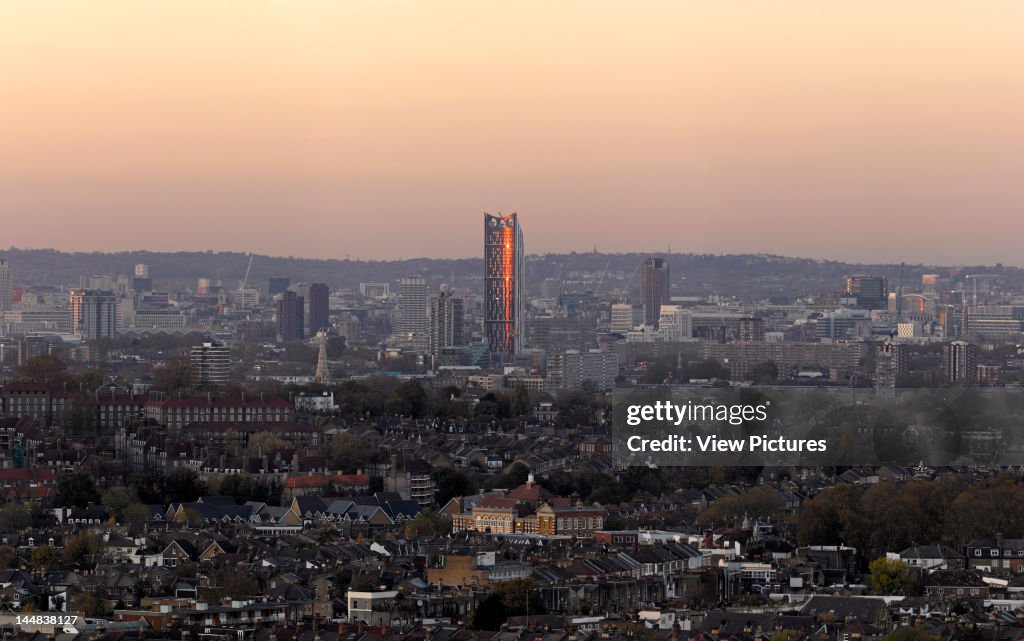 Strata Tower, Elephant And Castle, London, Se1, United Kingdom Architect:  Bfls 2010 Strata Residential Tower-London-Bfls-2010-Late Afternoon View From South London