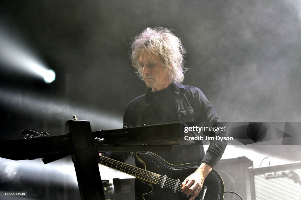 Perry Bamonte of The Cure perform on stage at OVO Arena Wembley on