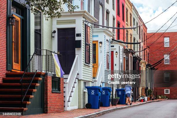 american homes - portland, maine - portland maine house stock pictures, royalty-free photos & images
