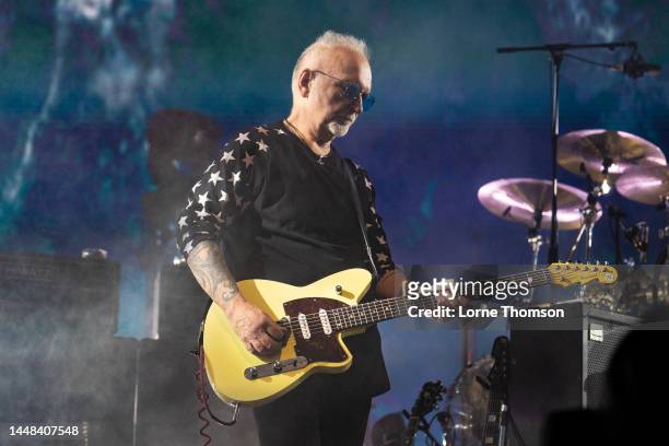 Reeves Gabrels of The Cure performs at OVO Arena Wembley on December 11, 2022 in London, England.