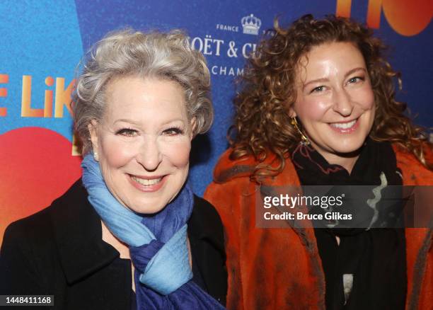 Bette Midler and Sophie von Haselberg pose at the opening night of the new musical "Some Like It Hot!" on Broadway at The Shubert Theatre on December...