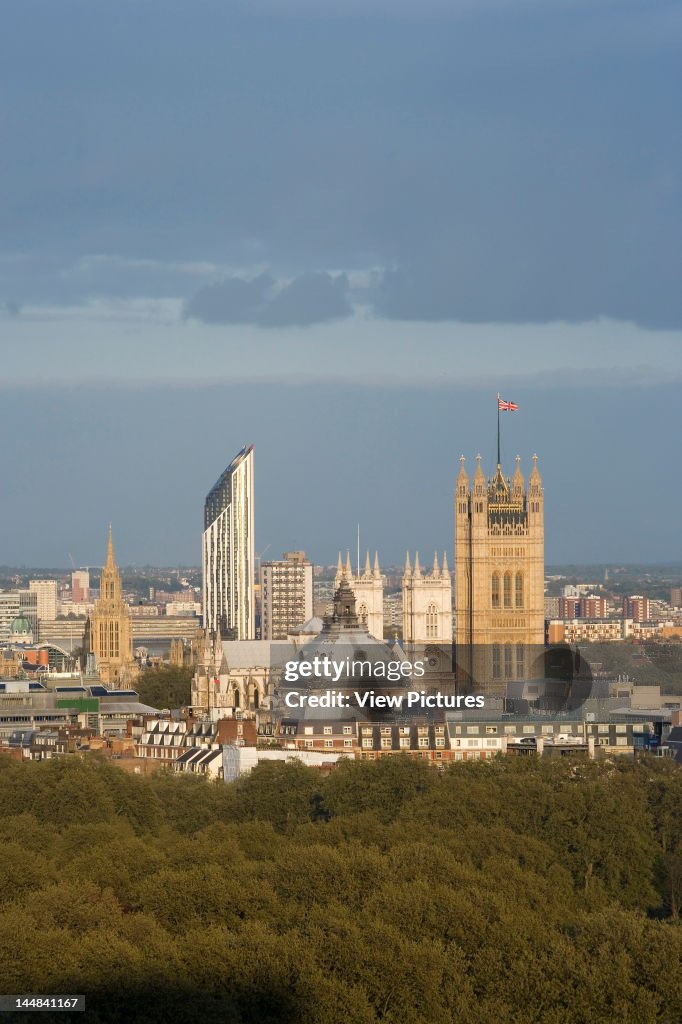 Strata Tower, Elephant And Castle, London, Se1, United Kingdom Architect:  Bfls 2010 Strata Tower Bfls View With House Of Parliament And Skyline London 2010