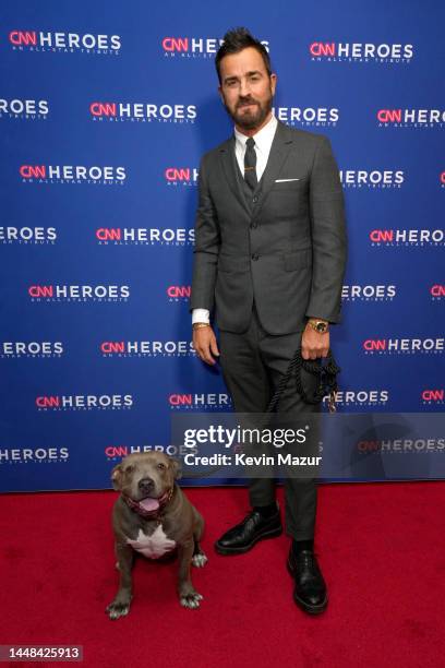 Kuma Theroux and Justin Theroux pose backstage during the 16th annual CNN Heroes: An All-Star Tribute at the American Museum of Natural History on...