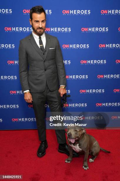 Justin Theroux and Kuma Theroux pose backstage during the 16th annual CNN Heroes: An All-Star Tribute at the American Museum of Natural History on...