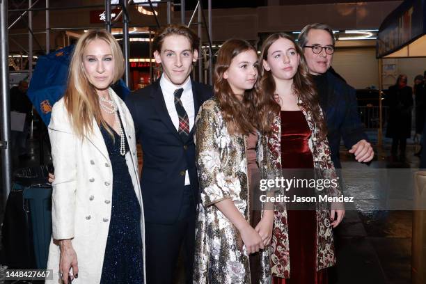 Sarah Jessica Parker, James Broderick, Marion Broderick, Tabitha Broderick and Matthew Broderick attend "Some Like It Hot" Broadway opening night at...