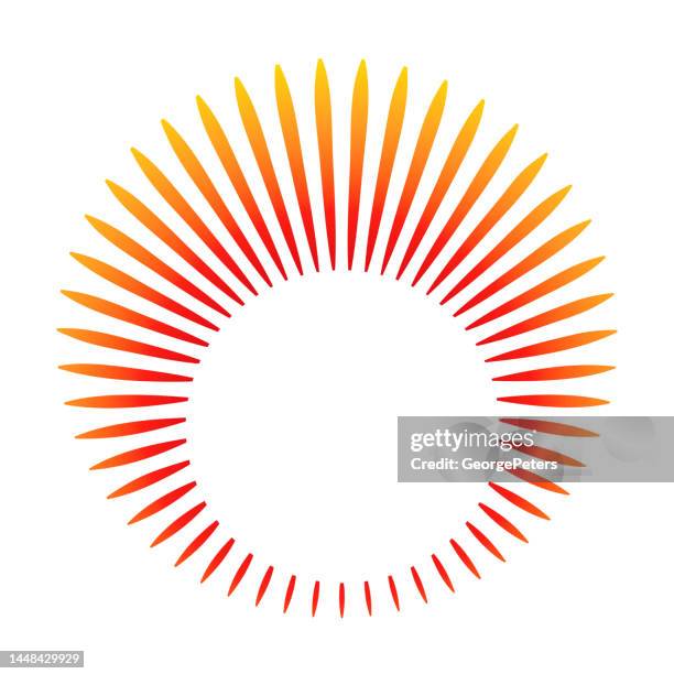 sun and sunbeams icon - red supernova stock illustrations
