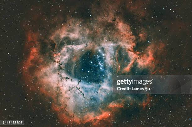 rosette nebula - nebulosa imagens e fotografias de stock