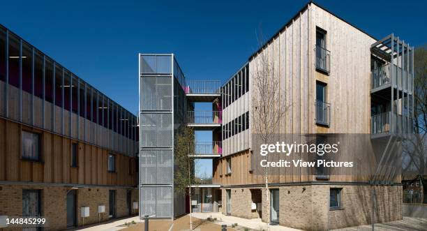 Goldcrest CloseLondon, Se28, United Kingdom, Architect: Bell Phillips Architects South Elevation And Lift Tower From Courtyard