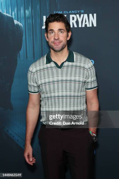 John Krasinski attends a preview screening of Tom Clancy's Jack Ryan Season 3 at Hoyts Entertainment Quarter on December 12, 2022 in Sydney,...