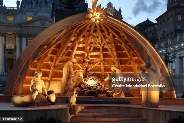 Nativity scene from Friuli-Venezia Giulia in St. Peter's Square. Vatican City , December 5th 2022