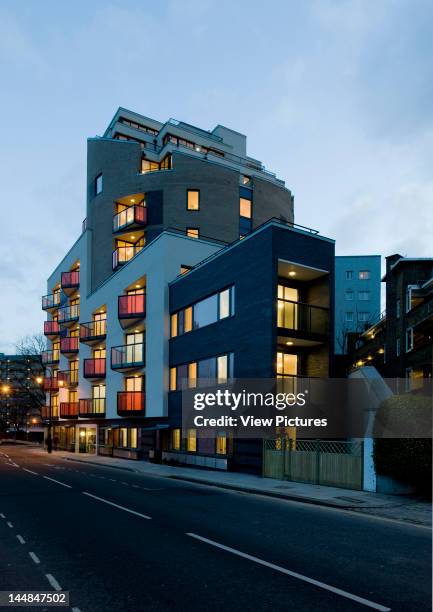 Park Village East, Park Village East, London, Nw1, United Kingdom, Architect: Chassay And Last Chassy And Last Residential Block In Camden, Nighttime...