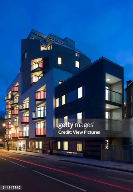 Park Village East, Park Village East, London, Nw1, United Kingdom, Architect: Chassay And Last Chassy And Last Residential Block In Camden, Nighttime...