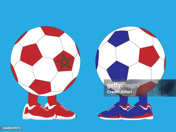 illustrations, cliparts, dessins animés et icônes de maroc vs france football - maroc foot