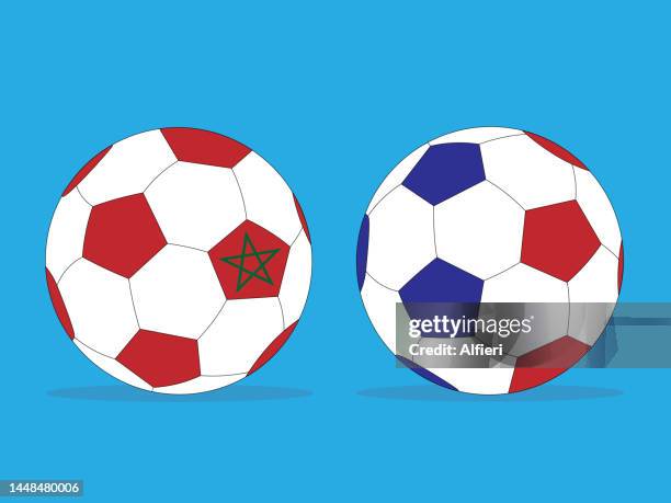 morocco vs france - club soccer stock illustrations