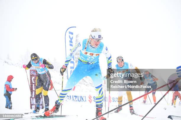 Bad Gastein, AUSTRIA Sandra Schuetzova of Czech Republic competes during the Ski Classics Bad Gastein Criterium on December 11, 2022 in Bad Gastein,...