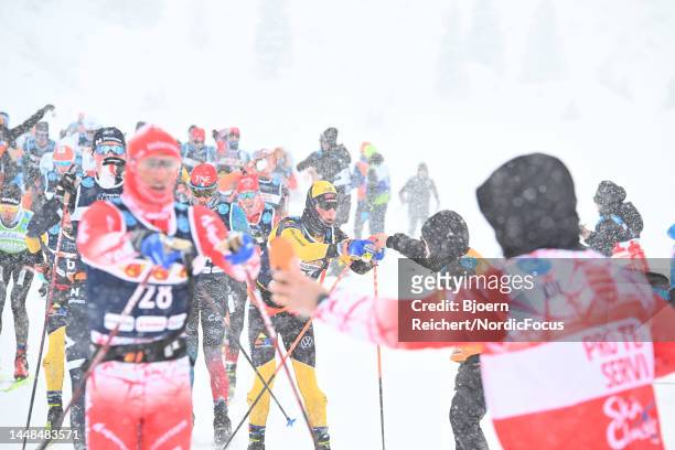 Bad Gastein, AUSTRIA Amund Riege of Norway competes during the Ski Classics Bad Gastein Criterium on December 11, 2022 in Bad Gastein, Austria.