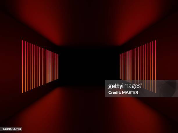 neon corridor - red event in bildbanksfoton och bilder