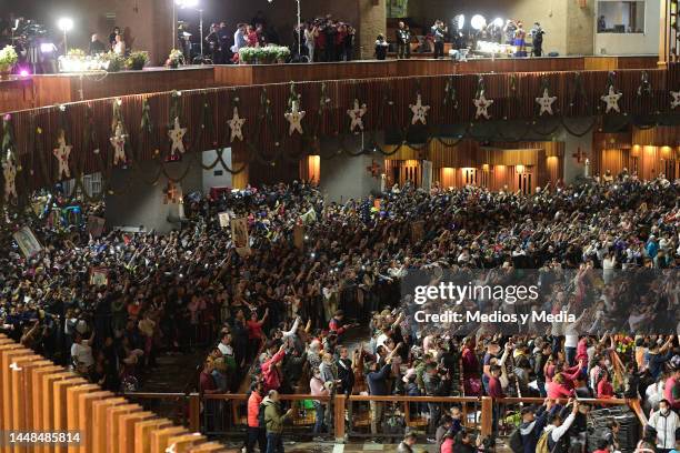 First pilgrims arrive at the Basilica to celebrate the 500st Anniversary of Our Lady of Guadalupe on December 11, 2022 in Mexico City, Mexico.