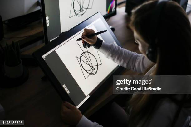 creativity - graphic designer sketching stock pictures, royalty-free photos & images