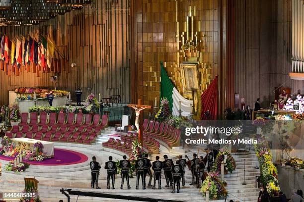 First pilgrims arrive at the Basilica to celebrate the 500st Anniversary of Our Lady of Guadalupe on December 11, 2022 in Mexico City, Mexico.