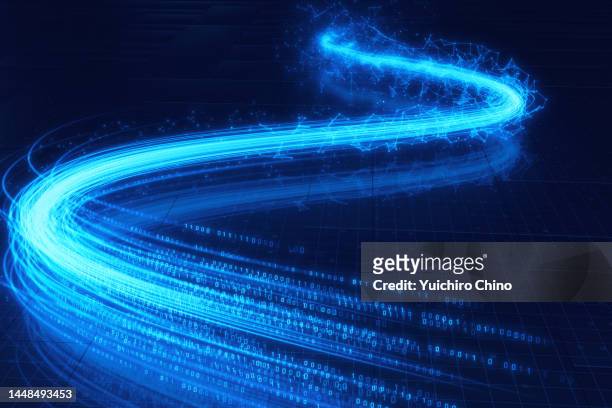 changing high speed network structure - communication abstract stock-fotos und bilder