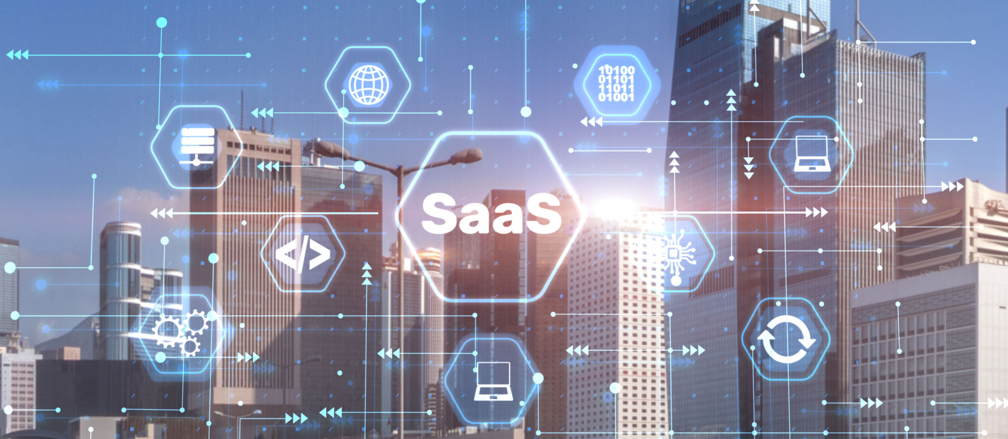SaaS, Software as a Service. Networking Technology Internet concept SaaS, Software as a Service. Networking Technology Internet concept