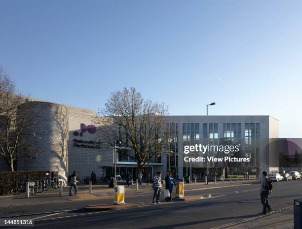 Portsmouth University Library, Cambridge Road, Portsmouth, Hampshire, United Kingdom, Architect: Penoyre And Prasad Portsmouth University Library...
