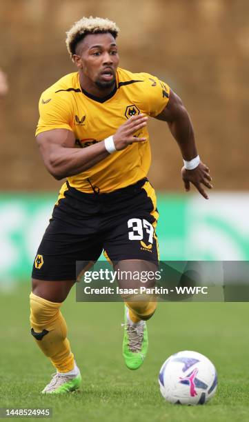 Adama Traore of Wolverhampton Wanderers during the behind closed doors friendly match between Wolverhampton Wanderers and Empoli FC on December 09,...