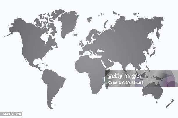 bildbanksillustrationer, clip art samt tecknat material och ikoner med simple world map. - globe bar