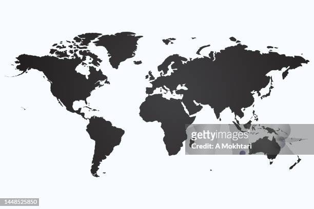 stockillustraties, clipart, cartoons en iconen met world's map. - wereld kaart