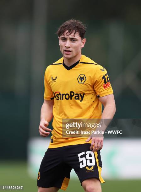 Joe Hodge of Wolverhampton Wanderers during the behind closed doors friendly match between Wolverhampton Wanderers and Empoli FC on December 09, 2022...