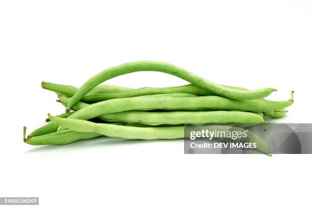 fresh beans isolated on white background - kidney bean stock pictures, royalty-free photos & images