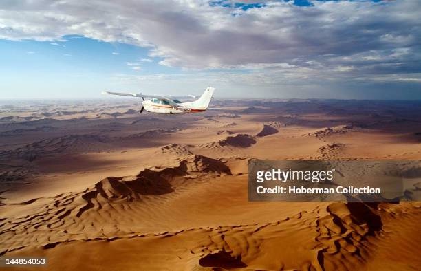 Plane Flying Over Namib Desert, Namibia, Africa