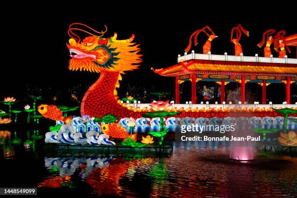 great red dragon - dragon boat festival bildbanksfoton och bilder