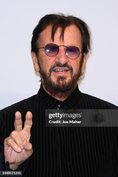 Sir Ringo Starr arrives at the UK premiere of "If These Walls Could Sing" at Abbey Road Studios on December 12, 2022 in London, England.