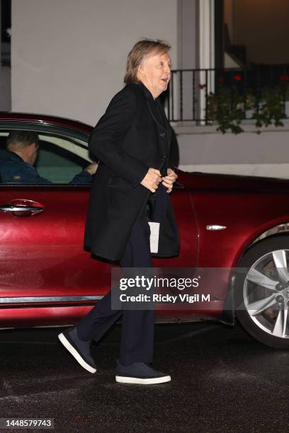 Sir Paul McCartney seen attending If These Walls Could Sing - film premiere at Abbey Road Studios on December 12, 2022 in London, England.
