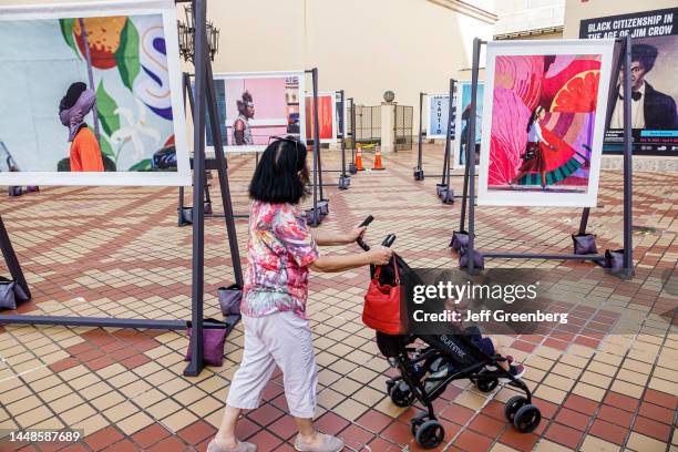 Miami, Florida, Miami History Museum, Miami Street Photography Festival Outdoor Exhibition.