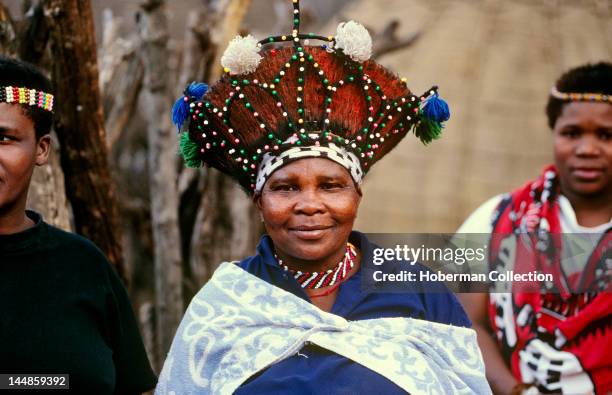 Zulu in traditional dress, KwaZulu-Natal