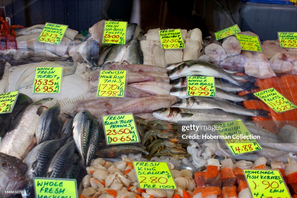 Fresh Fish Display, England