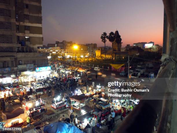 high angle view of empress market - colonialism stock pictures, royalty-free photos & images