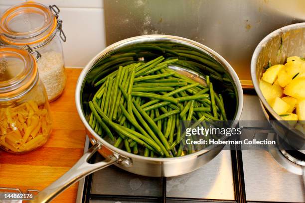 Green Beans in a Frying Pan