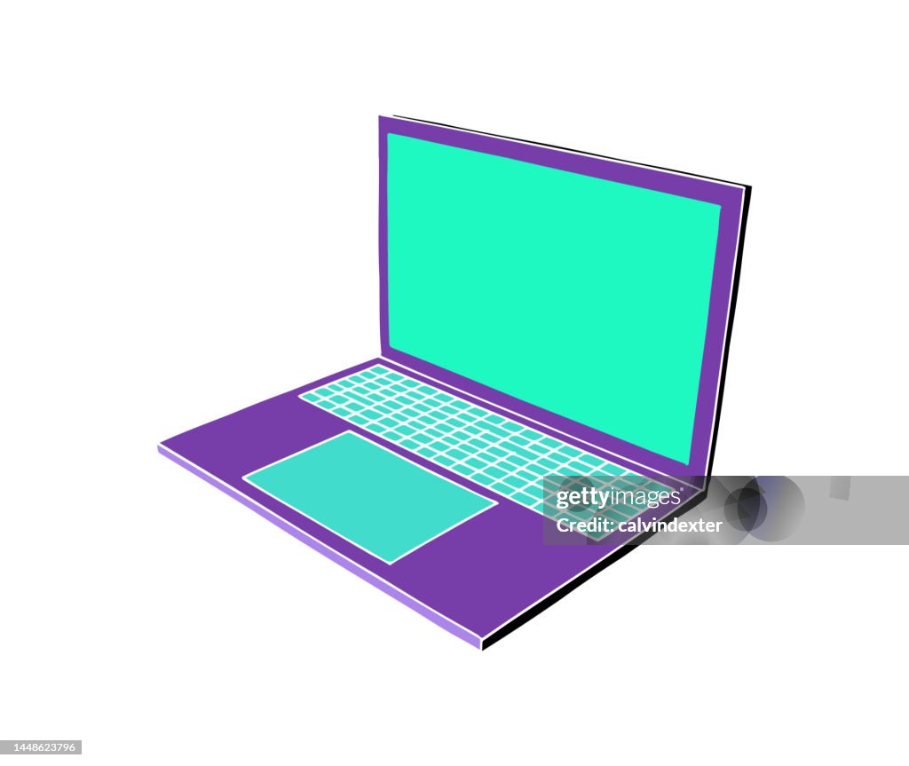 Computer Svgh Laptop Computer Sketch Design High-Res Vector Graphic - Getty Images