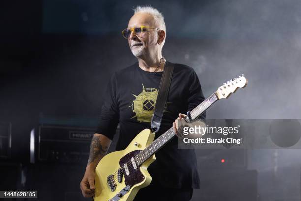 Reeves Gabrels of The Cure performs at OVO Arena Wembley on December 12, 2022 in London, England.