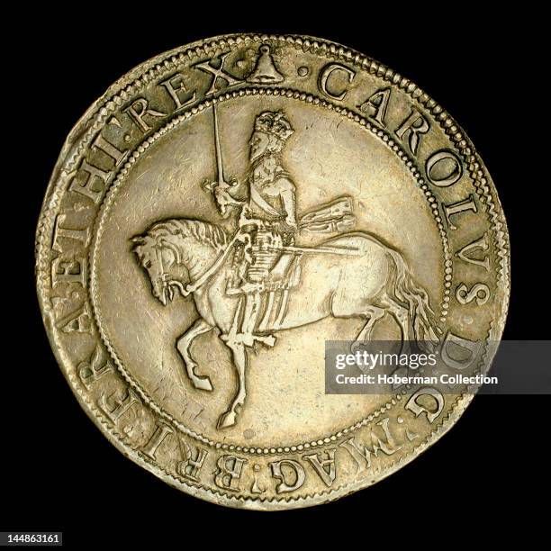 English Silver half crown c 1644, Charles I