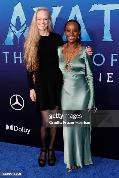 Suzy Amis Cameron and Samata Pattinson attend 20th Century Studio's "Avatar 2: The Way of Water" U.S. Premiere at Dolby Theatre at Dolby Theatre on...