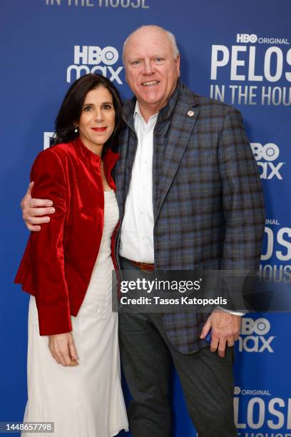 Alexandra Pelosi and Joe Crowley attend the Premiere of Pelosi In The House at National Archives Museum on December 12, 2022 in Washington, DC.